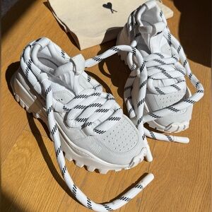 Ami Otto White Suede Sneakers (fit small: 9.5-10.5)